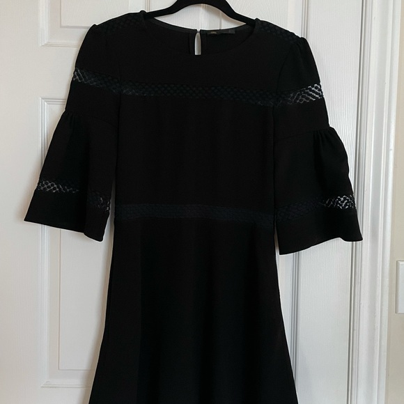 MAJE | Black Dress | Bell Sleeve | Size 2 - Picture 7 of 11